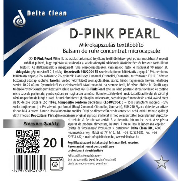 D-Pink Pearl 20l - Mikrokapszulás textílöblítő 