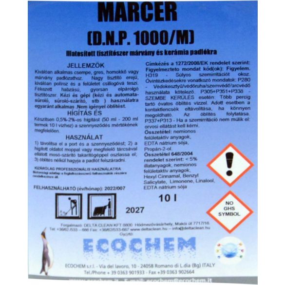 Marcer 10L - Illatos tisztítószer márványhoz és kerámiapadlóhoz