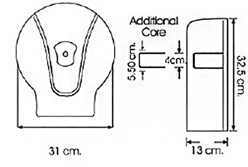 Vialli MJ2 – Maxi Jumbo WC-papír-adagoló – 28 cm