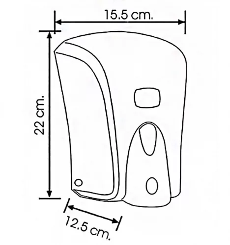 Vialli S6 – folyékonyszappan-adagoló – 1 l