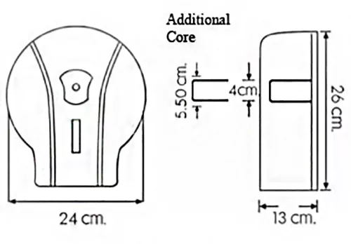 Vialli MJ1 – Mini Jumbo WC-papír-adagoló – 19 cm