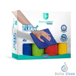   BONUS MicroCLEAN Plus Immunetec mikroszálas törlőkendő – 32 × 32 cm – 4 db/csomag
