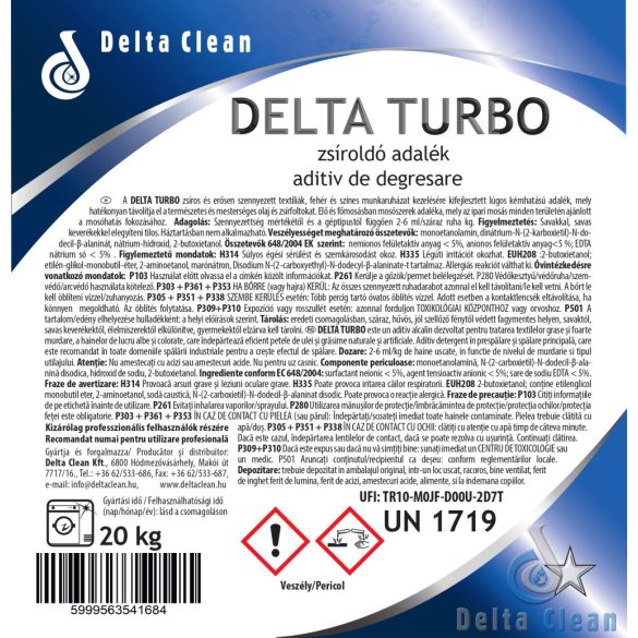 Delta Turbo 20 kg - Zsíroldó adalék