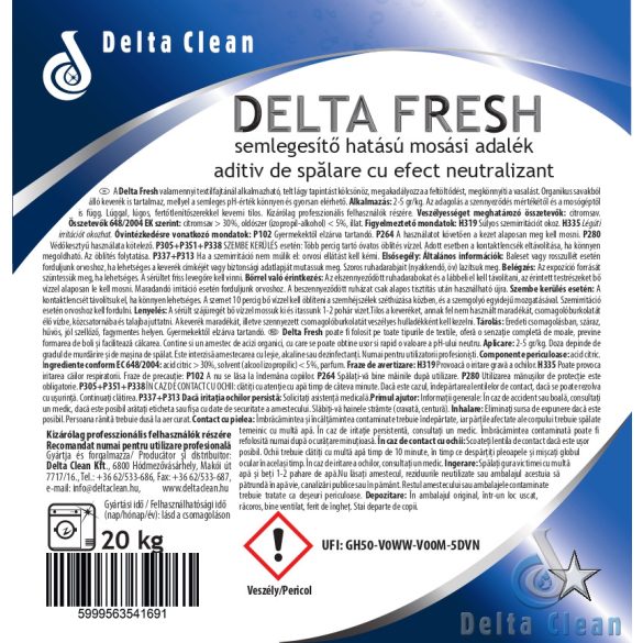 Delta Fresh 20 kg - semlegesítő hatású öblítő koncentrátum