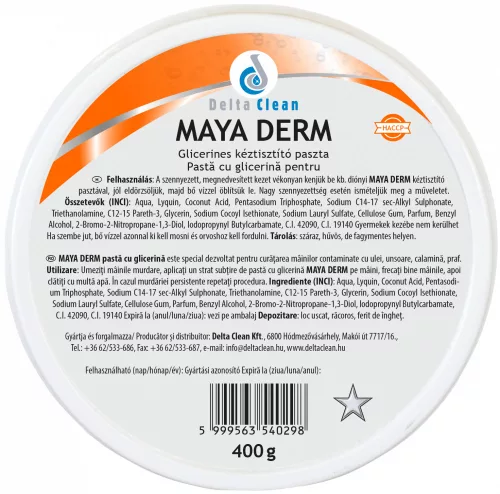Maya Derm – glicerines kéztisztító paszta – 400 g