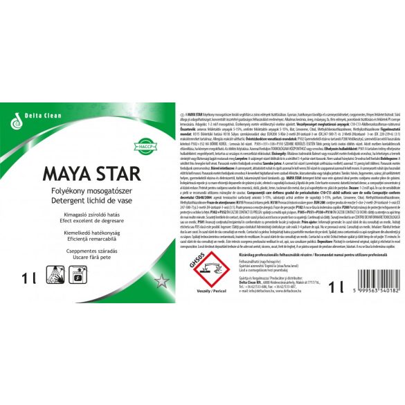 Maya Star 1L - Folyékony kézi mosogatószer