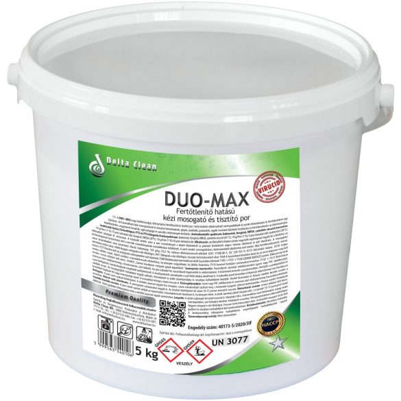 Duo-Max 5 kg - Fertőtlenítő hatású kézi mosogató és tisztítópor