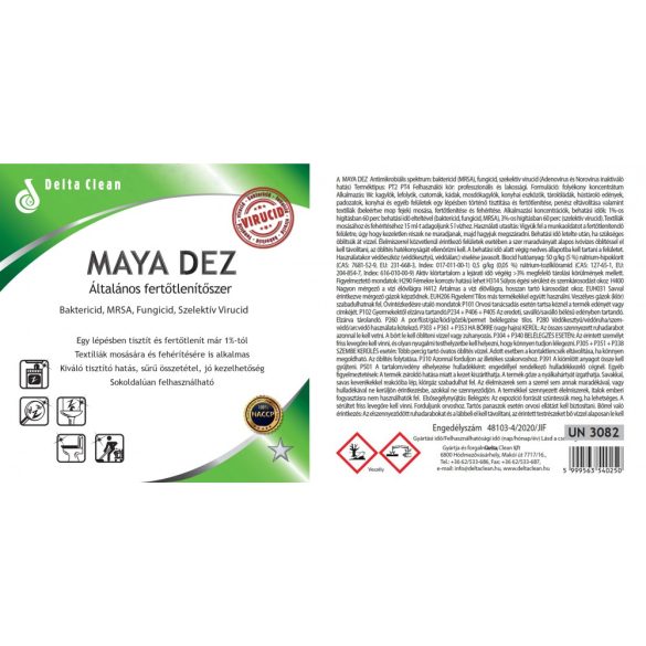 Maya Dez 750 ml - Fertőtlenítő hatású klórtartalmú tisztítószer