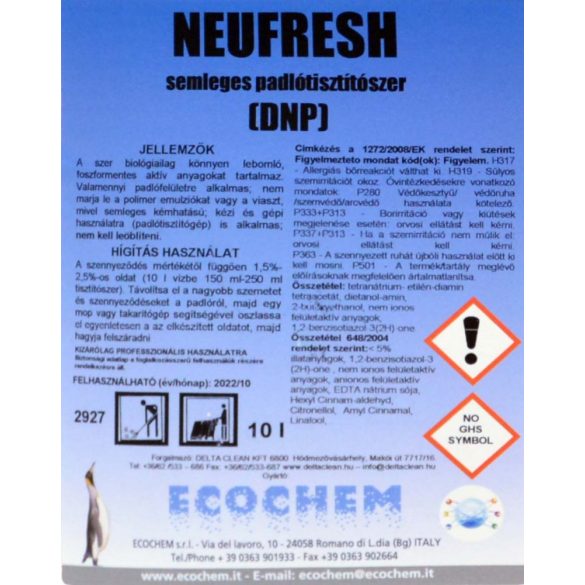 Neufresh 10L - Padlótisztítószer