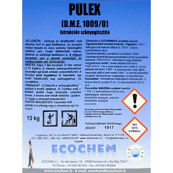 Pulex 10L - Extrakciós szőnyegtisztító