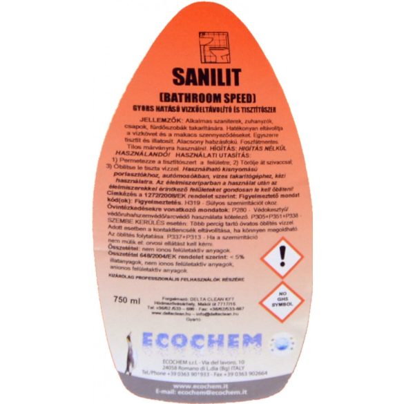 Sanilit 750 ml - Szanitertisztító