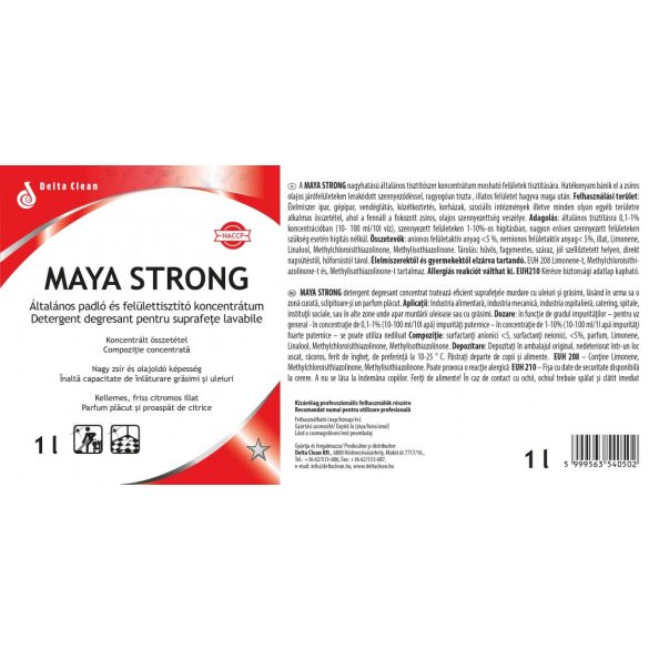 Maya Strong 1L - Intenzív padló és felülettisztítószer