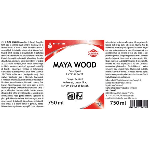 Maya Wood 750 ml - Narancsolajos bútorápoló