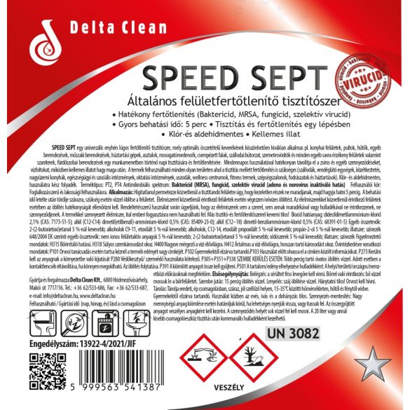Speed Sept 750 ml - Általános felületfertőtlenítő tisztítószer
