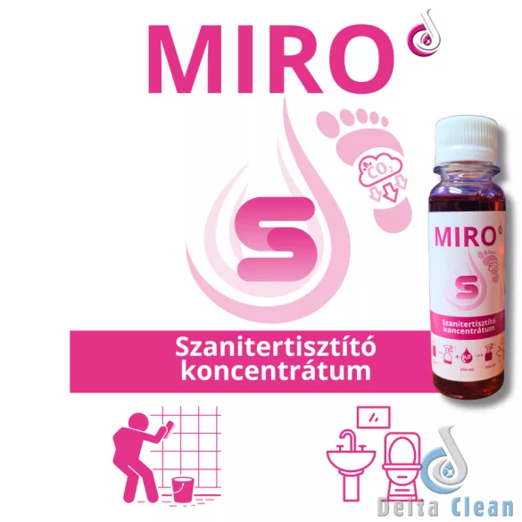MIRO S 100 ml - Szanitertisztító koncentrátum (1 karton = 12 db) + 1 db keverőflakon
