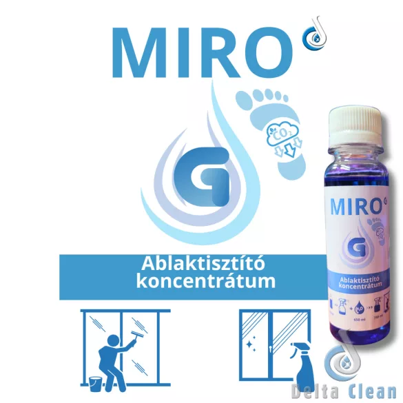 MIRO G 100 ml- Ablaktisztító koncentrátum (1 karton = 12 db) + 1 db keverőflakon